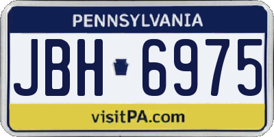 PA license plate JBH6975