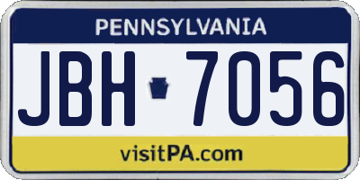 PA license plate JBH7056