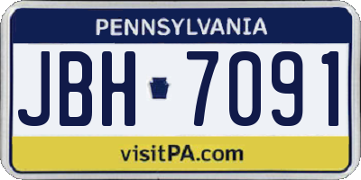 PA license plate JBH7091