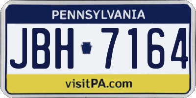 PA license plate JBH7164