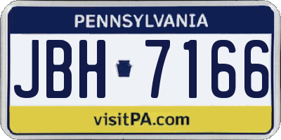 PA license plate JBH7166