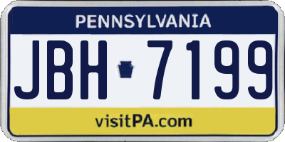 PA license plate JBH7199