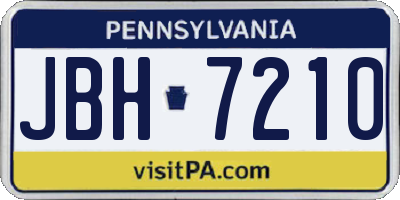 PA license plate JBH7210