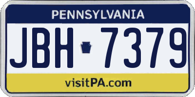 PA license plate JBH7379