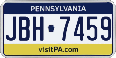 PA license plate JBH7459