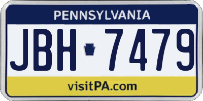 PA license plate JBH7479