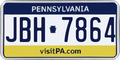 PA license plate JBH7864