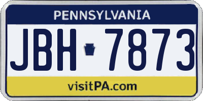 PA license plate JBH7873