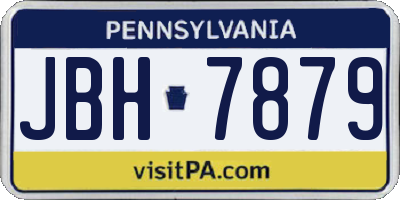 PA license plate JBH7879