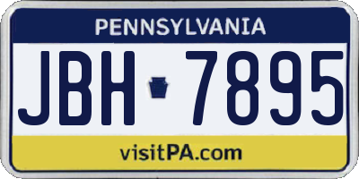 PA license plate JBH7895