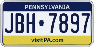 PA license plate JBH7897