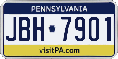 PA license plate JBH7901