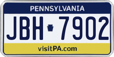 PA license plate JBH7902