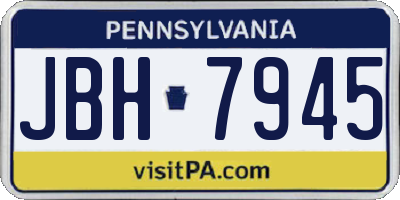 PA license plate JBH7945