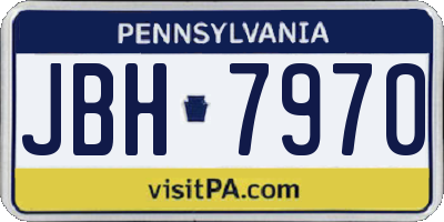 PA license plate JBH7970