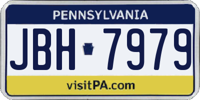 PA license plate JBH7979