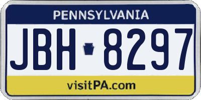 PA license plate JBH8297