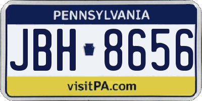PA license plate JBH8656