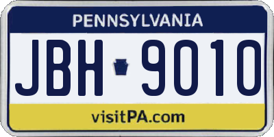 PA license plate JBH9010