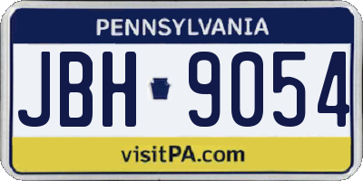 PA license plate JBH9054