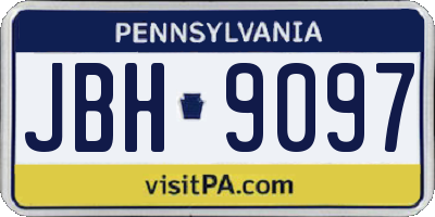 PA license plate JBH9097