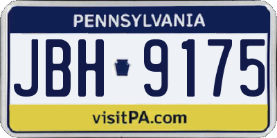 PA license plate JBH9175