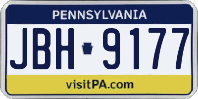 PA license plate JBH9177