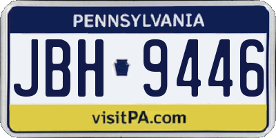 PA license plate JBH9446