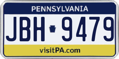 PA license plate JBH9479