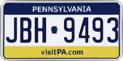 PA license plate JBH9493