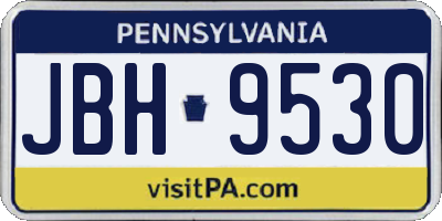 PA license plate JBH9530