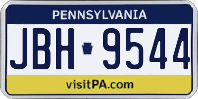 PA license plate JBH9544