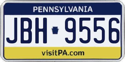 PA license plate JBH9556