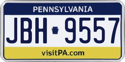 PA license plate JBH9557