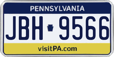 PA license plate JBH9566