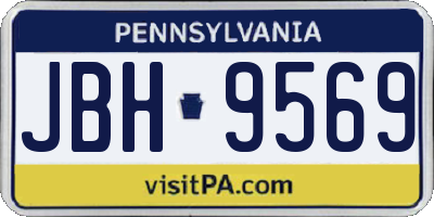 PA license plate JBH9569