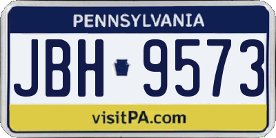 PA license plate JBH9573