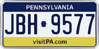 PA license plate JBH9577