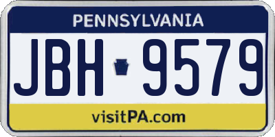 PA license plate JBH9579