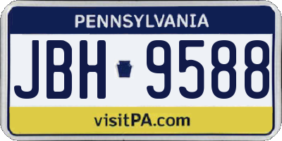 PA license plate JBH9588