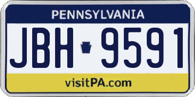 PA license plate JBH9591