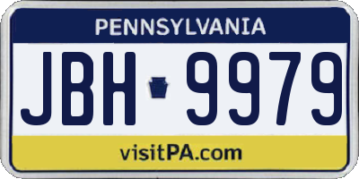 PA license plate JBH9979