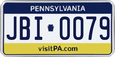 PA license plate JBI0079