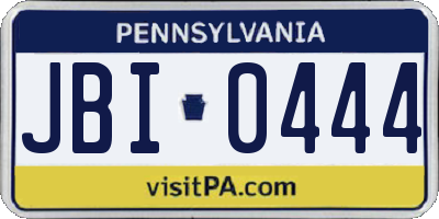 PA license plate JBI0444