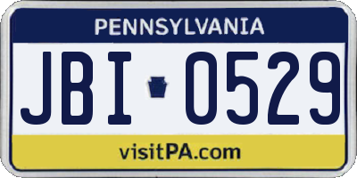 PA license plate JBI0529