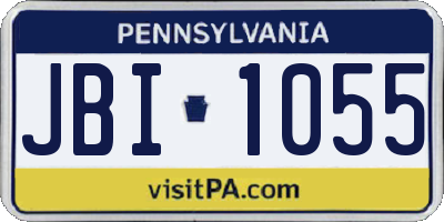 PA license plate JBI1055