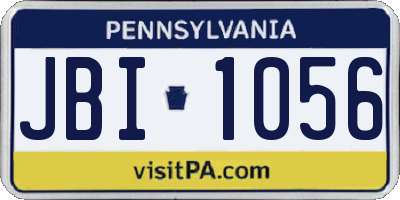 PA license plate JBI1056