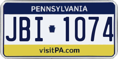 PA license plate JBI1074