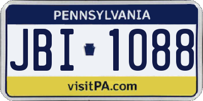 PA license plate JBI1088