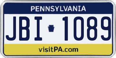 PA license plate JBI1089